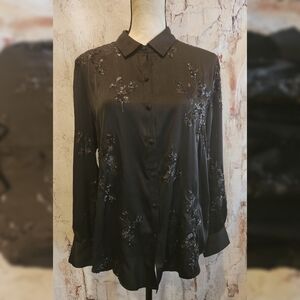 Tribal Jeans Sequin Design Top Sz M